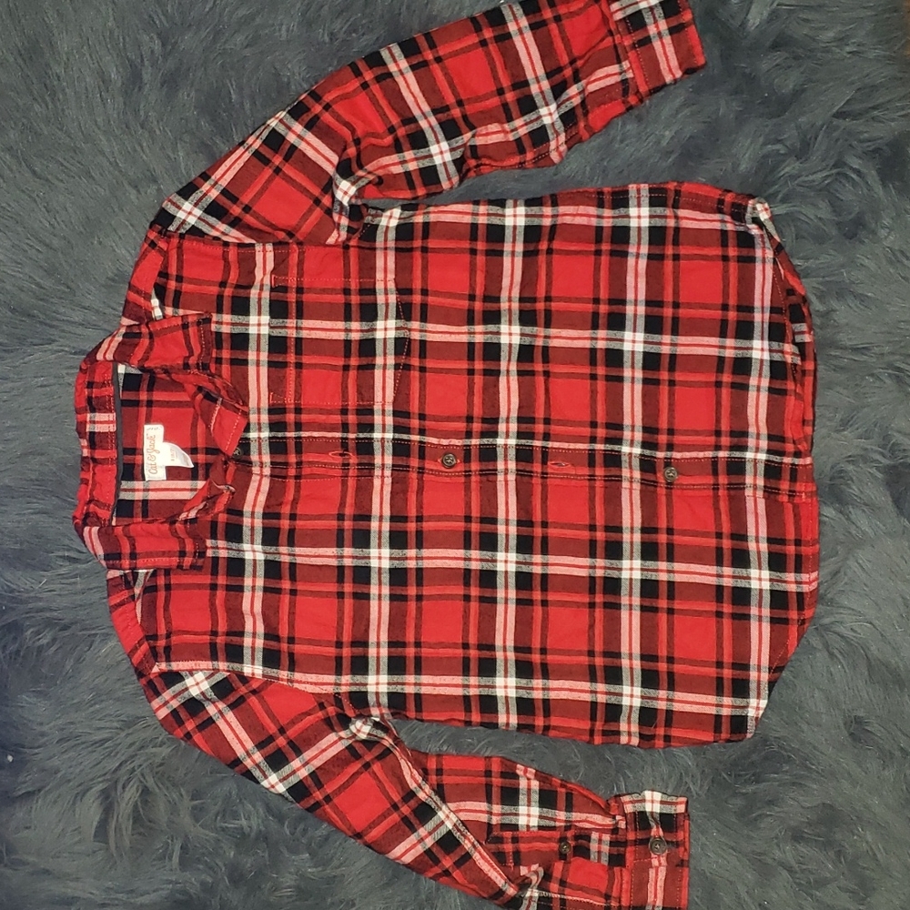 Kids Plaid Button Up